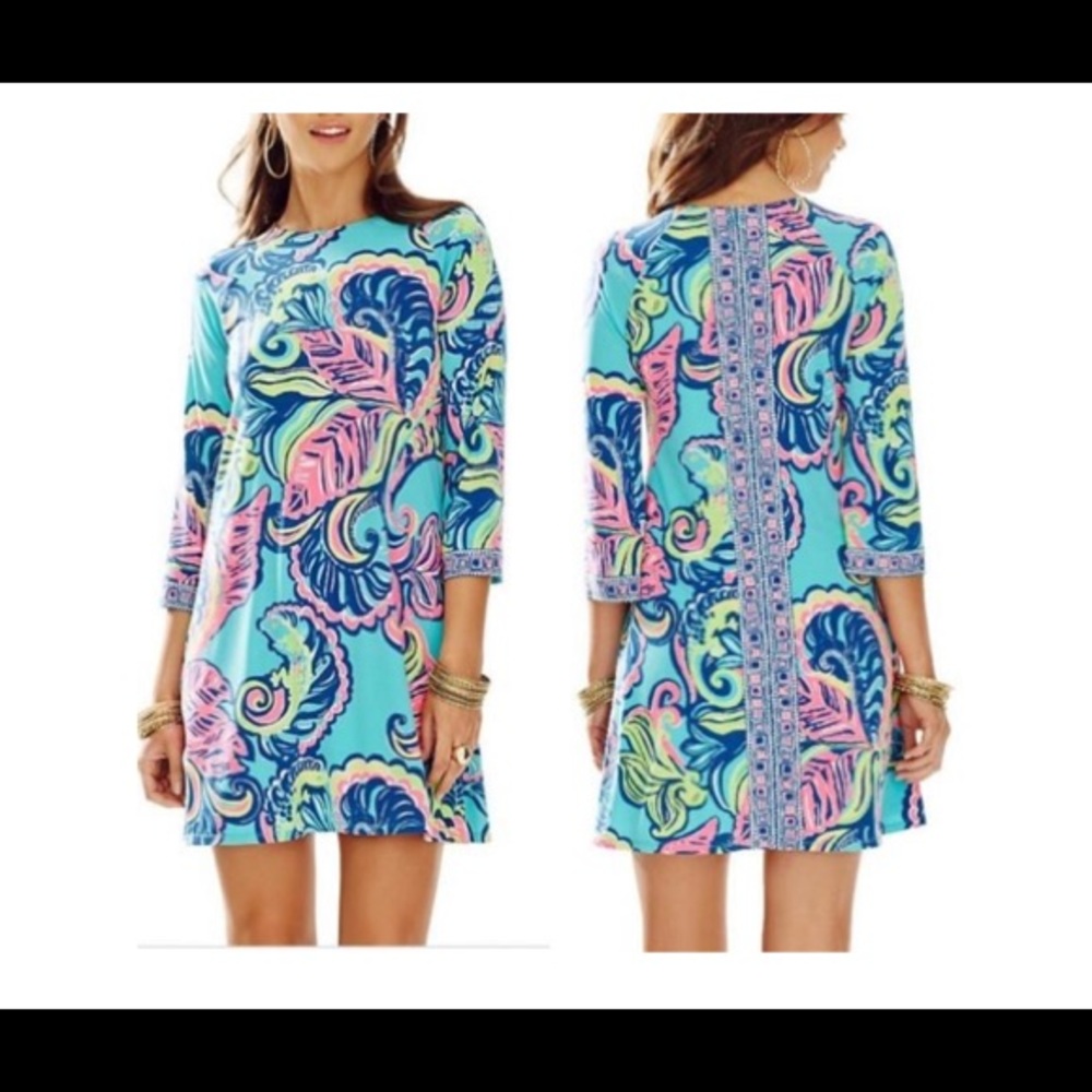 NWT Lilly Pulitzer M Bellavista Dress Private Island sea blue NEW